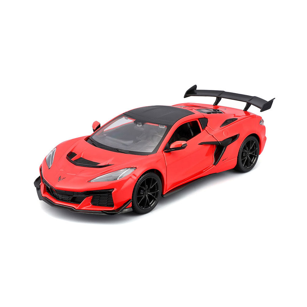 2025 Corvette ZR1 1:24 Diecast Model in Torch Red shown on a white background.