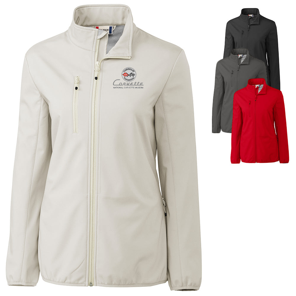 The C1 Corvette Custom Trail Eco Stretch Softshell Ladies Jacket shown in four colors