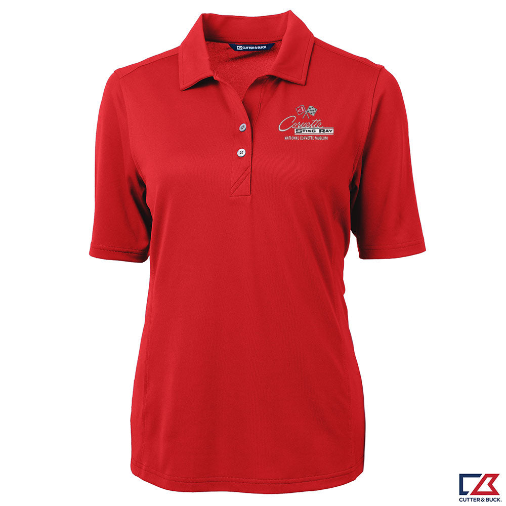 C2 Corvette Emblem Ladies Core Red Virtue Polo