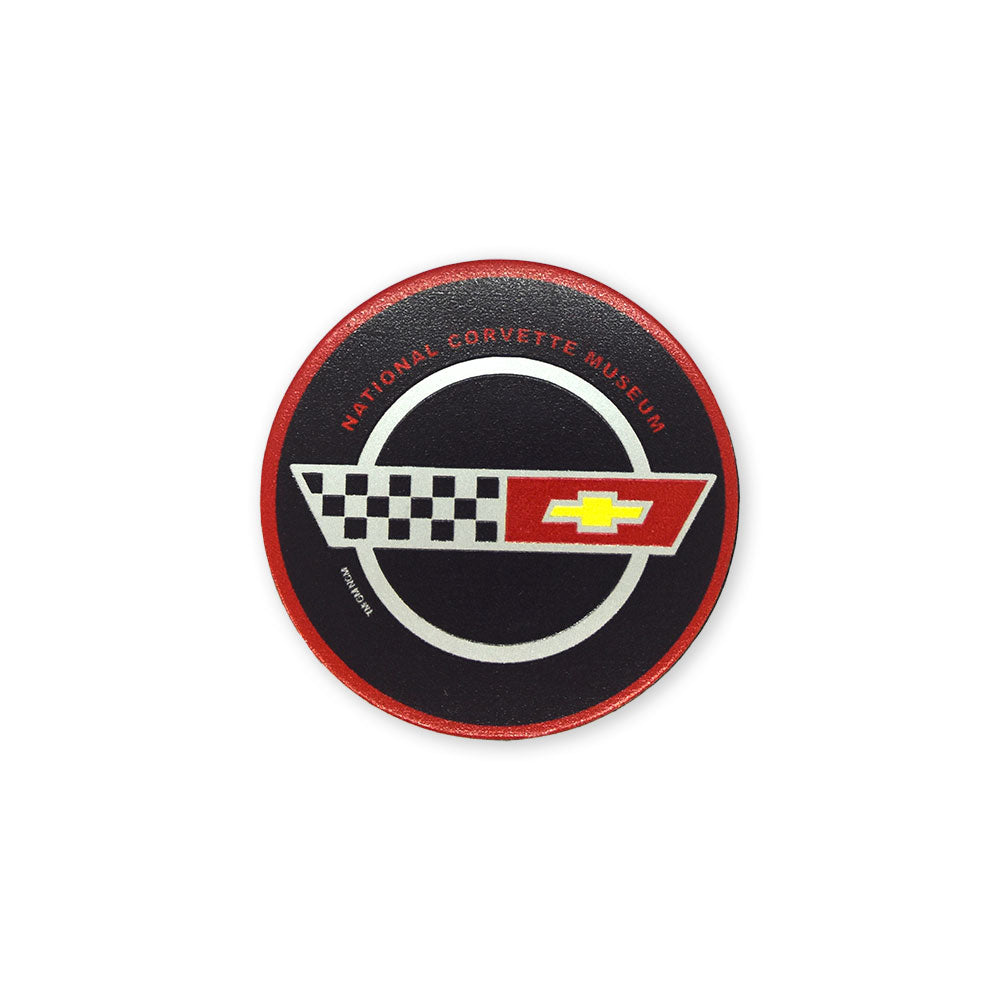 C4 Corvette Emblem NCM Leather Magnet