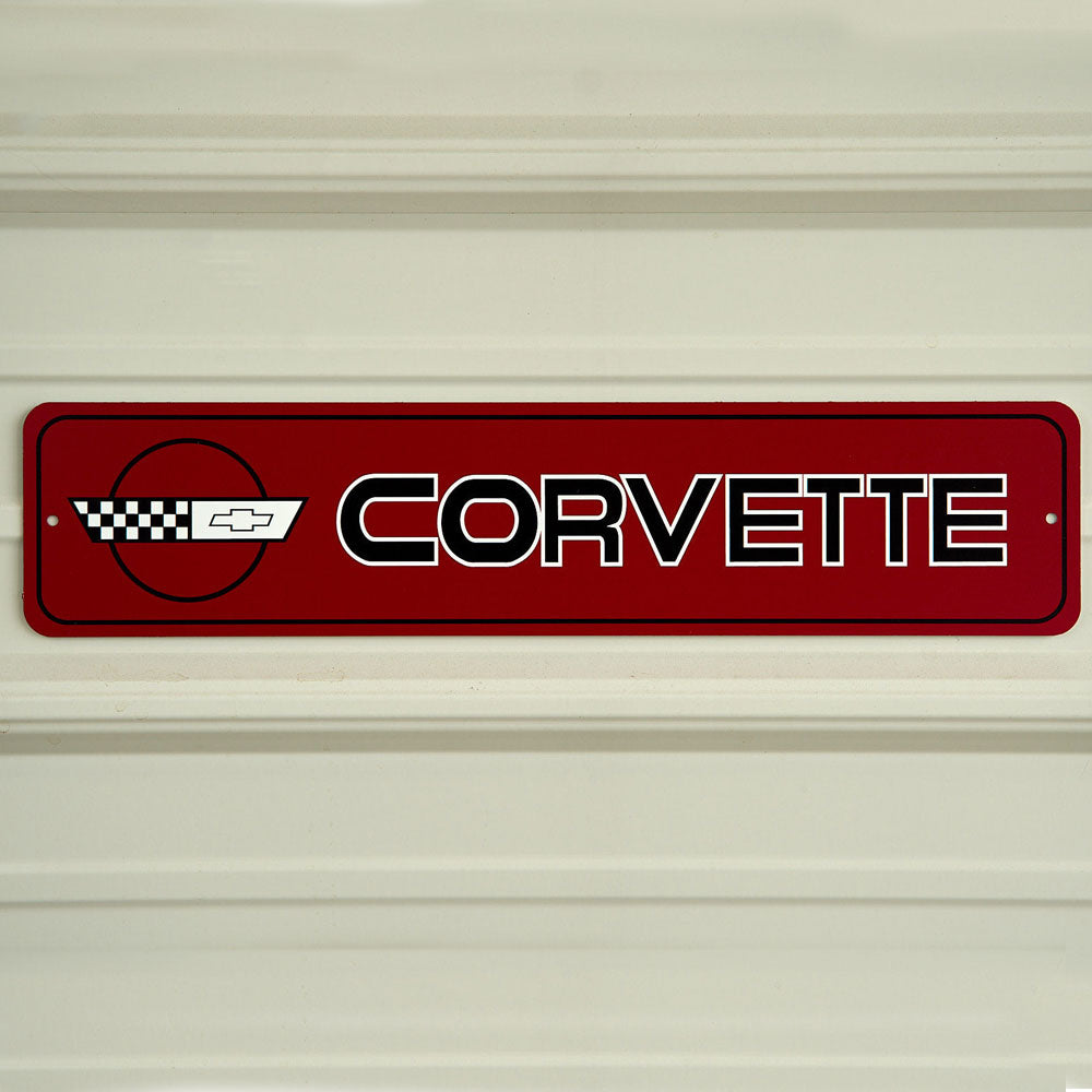 C4 Corvette Tin Sign Lifestyle Hanging on a wall