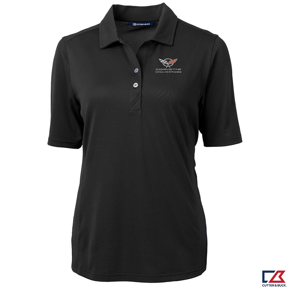 C5 Corvette Emblem Ladies Core Black Virtue Polo