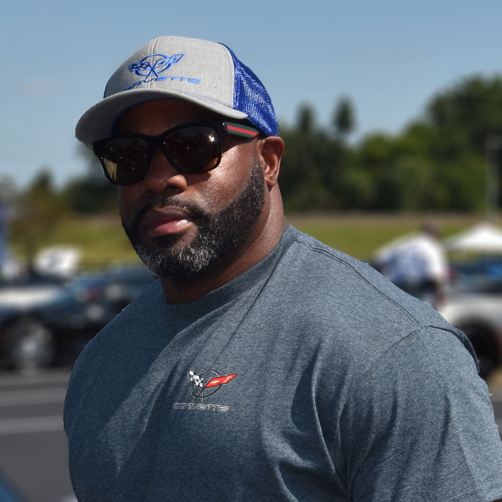 Man wearing the C5 Corvette MVP Trucker Cap