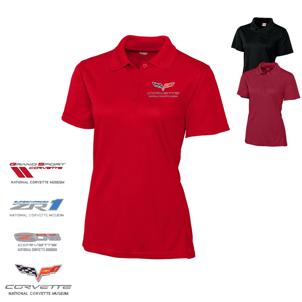 Image of the C6 Corvette Custom Ice Pique Ladies Polo