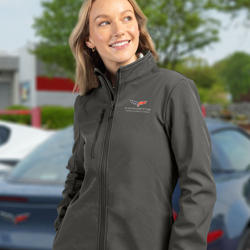 C6 Corvette Custom Trail Eco Stretch Softshell Ladies' Jacket