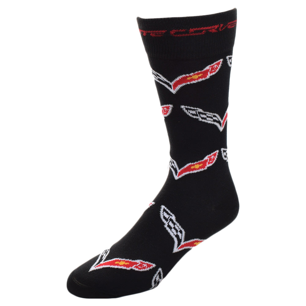 C7 Corvette All Over Emblem Socks