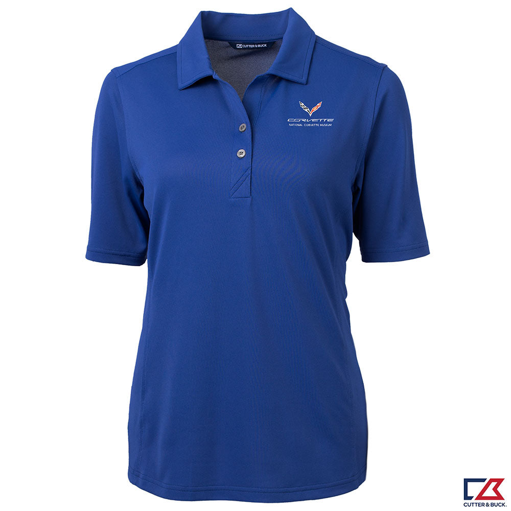 C7 Corvette Emblem Ladies Core Tour Blue Virtue Polo