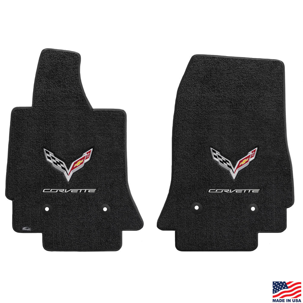 C7 Corvette Emblem and Script Floor Mats