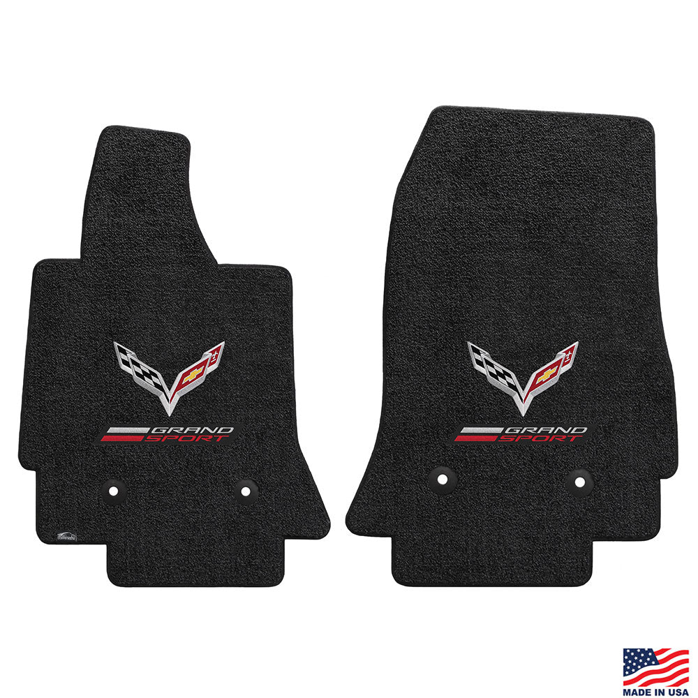 C7 Grand Sport Double Emblem Floor Mats