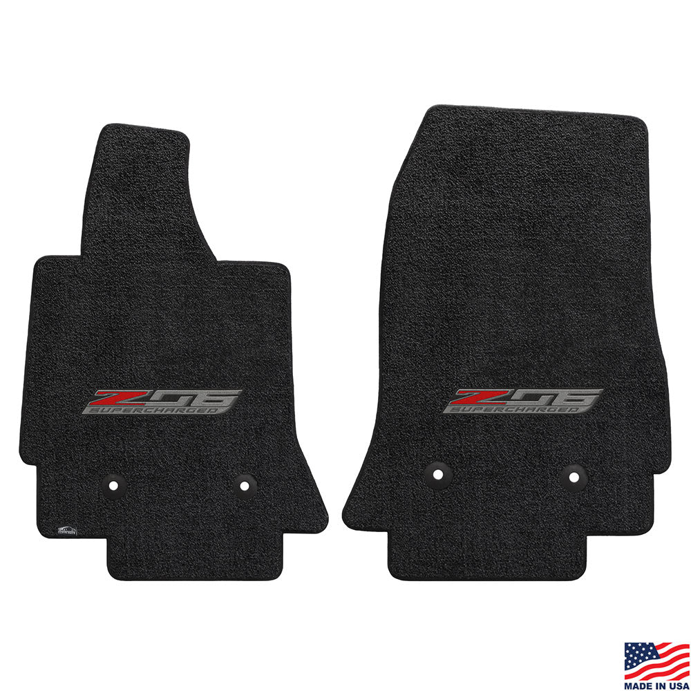 C7 Z06 Supercharged Corvette Emblem Floor Mats