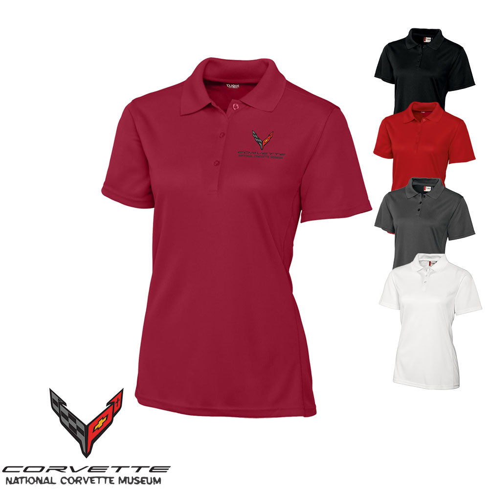 C8 Corvette Custom Ice Pique Ladies Polo