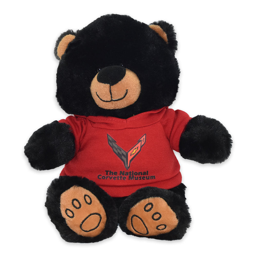 Photo of the C8 Corvette Emblem Black Teddy Bear