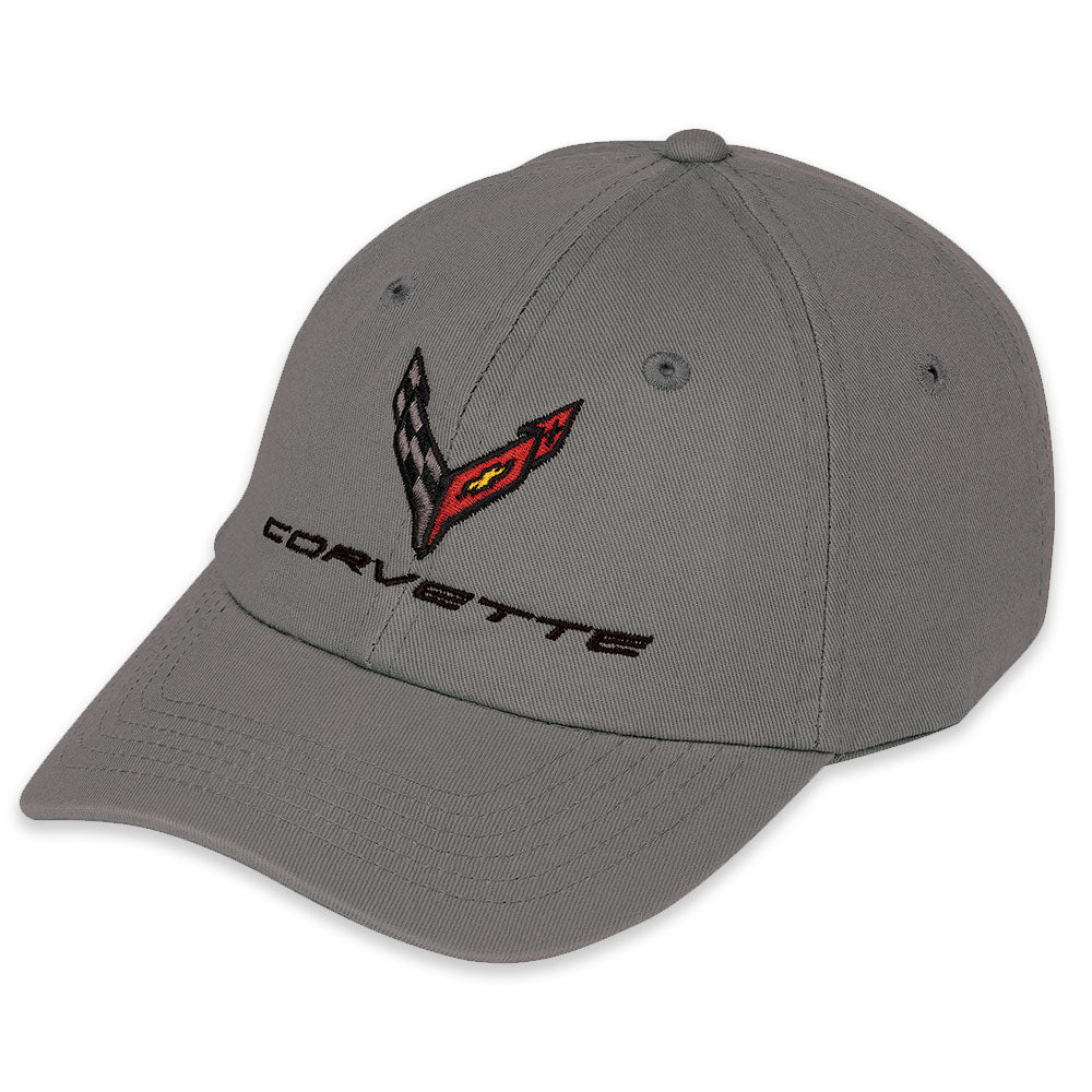 C8 Corvette Emblem Childrens Gray Cap