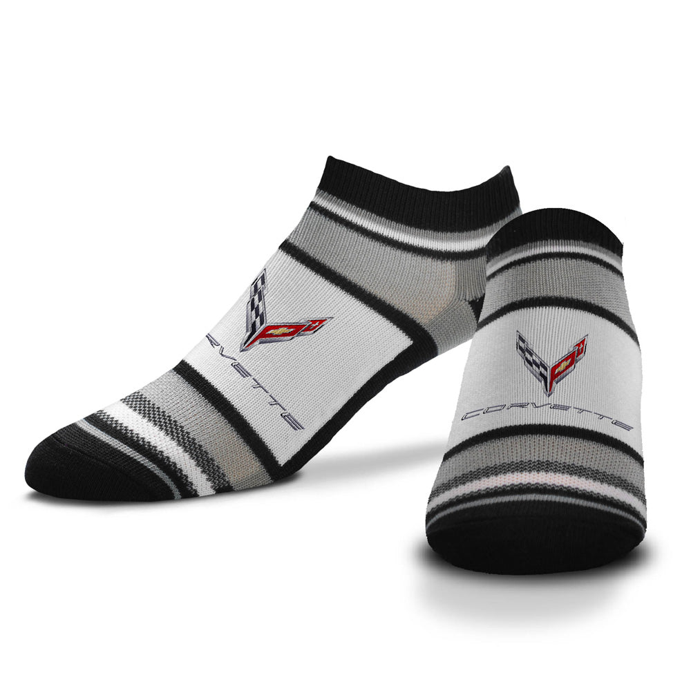 C8 Corvette Emblem No Show Socks