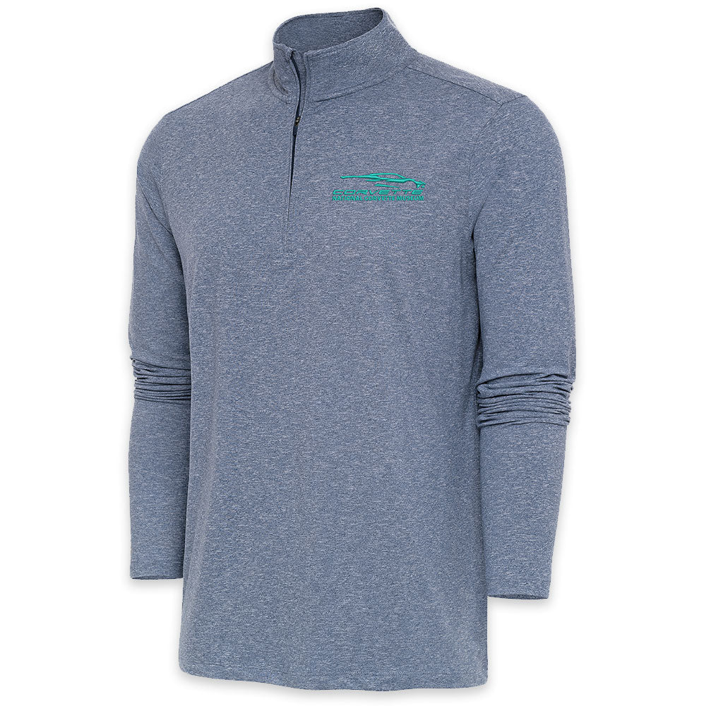 C8 Corvette Gesture Heather Navy Quarter-Zip Pullover