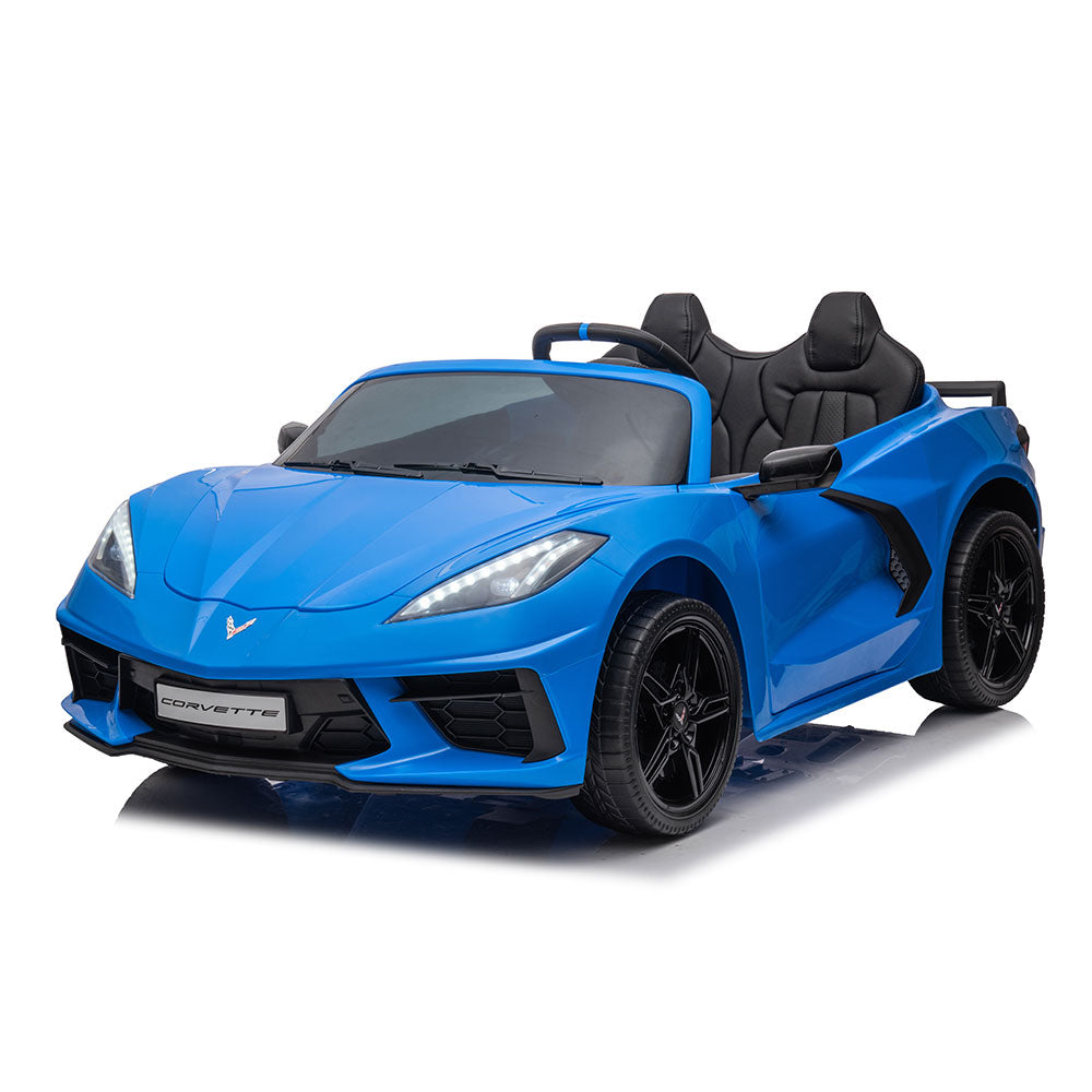 C8 Corvette Kids 24 Volt Electric Blue Vehicle Front View