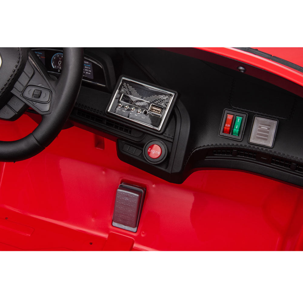 C8 Corvette Kids 24 Volt Electric Red Vehicle Dash