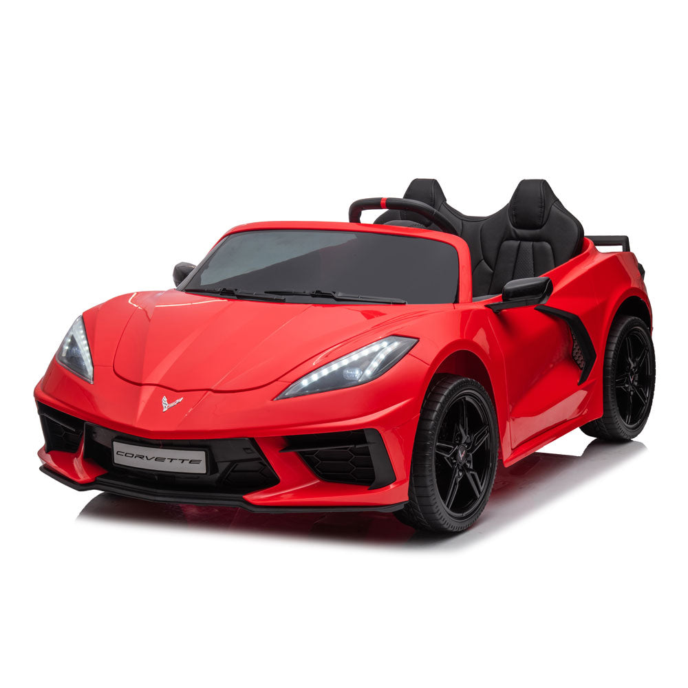 C8 Corvette Kids 24 Volt Electric Red Vehicle Front View