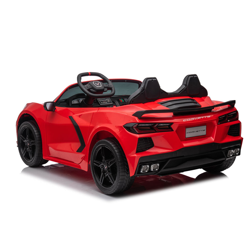 C8 Corvette Kids 24 Volt Electric Red Rear View