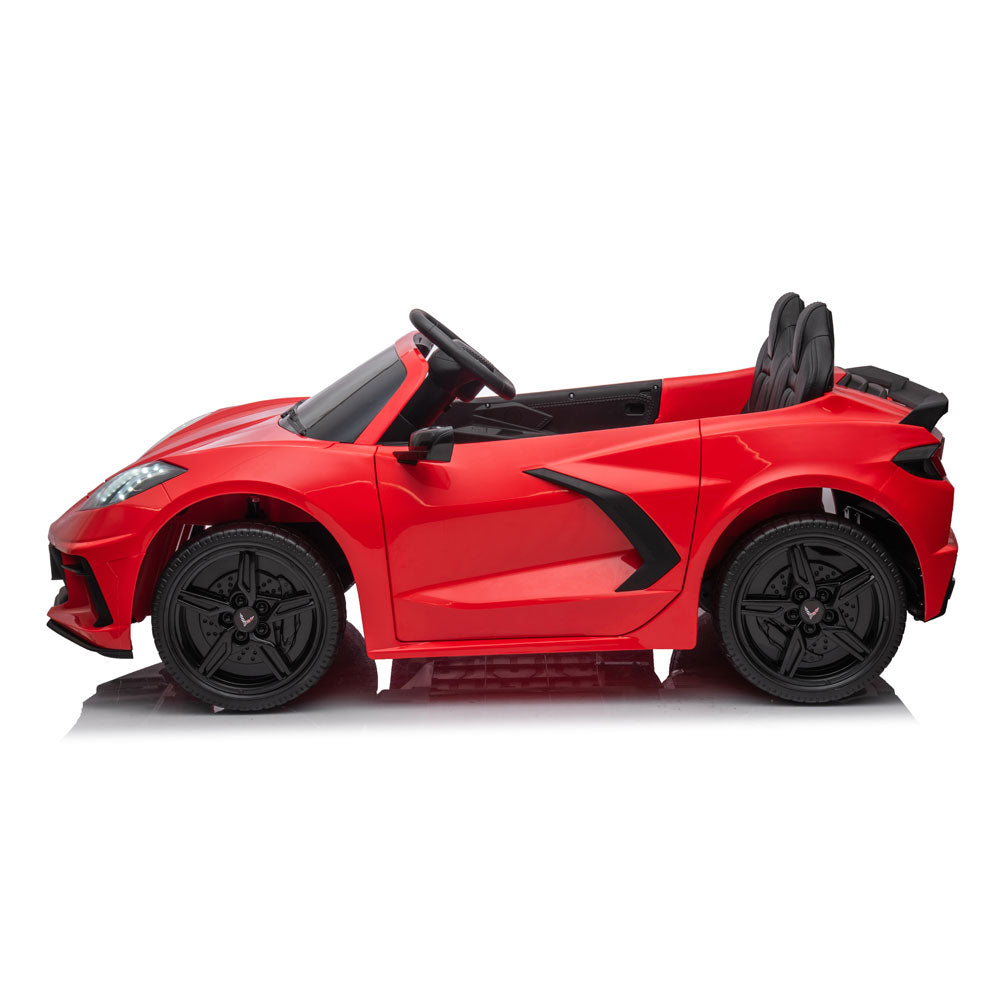 C8 Corvette Kids 24 Volt Electric Red Vehicle Side View