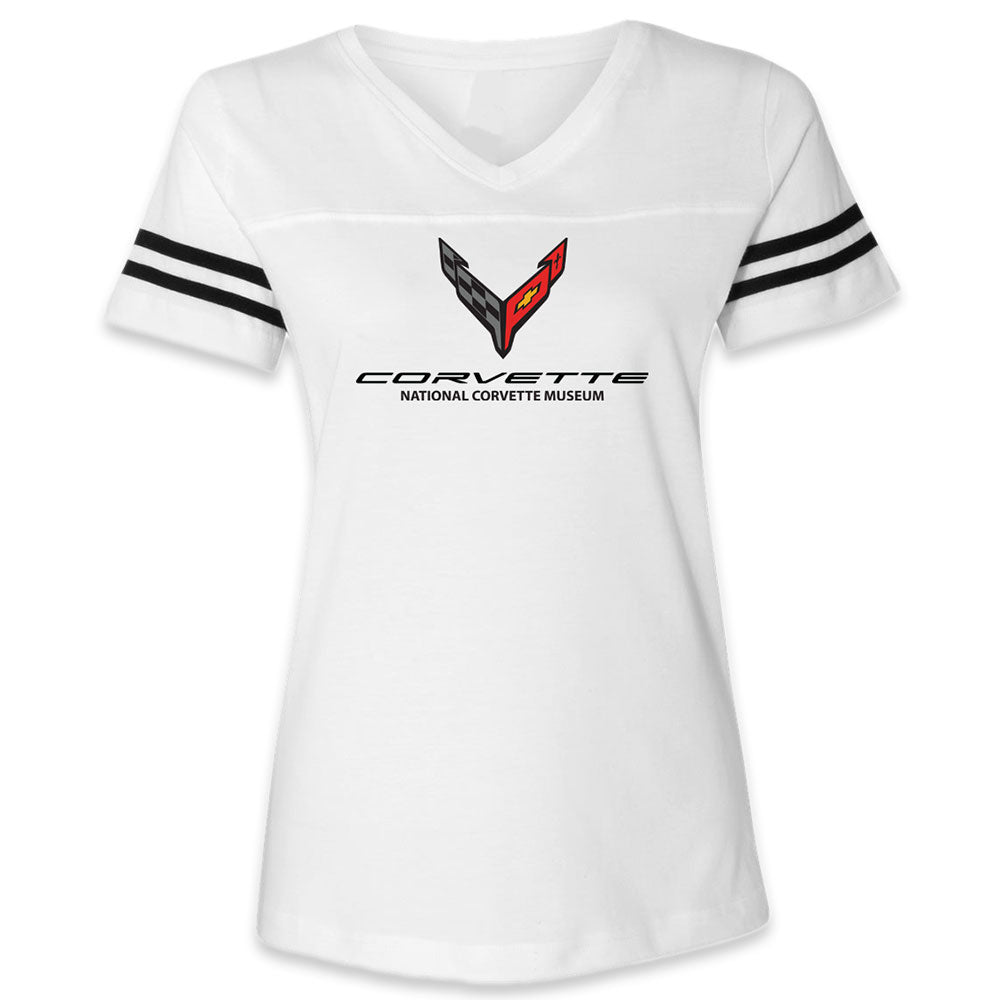C8 Corvette Ladies Football Jersey Top