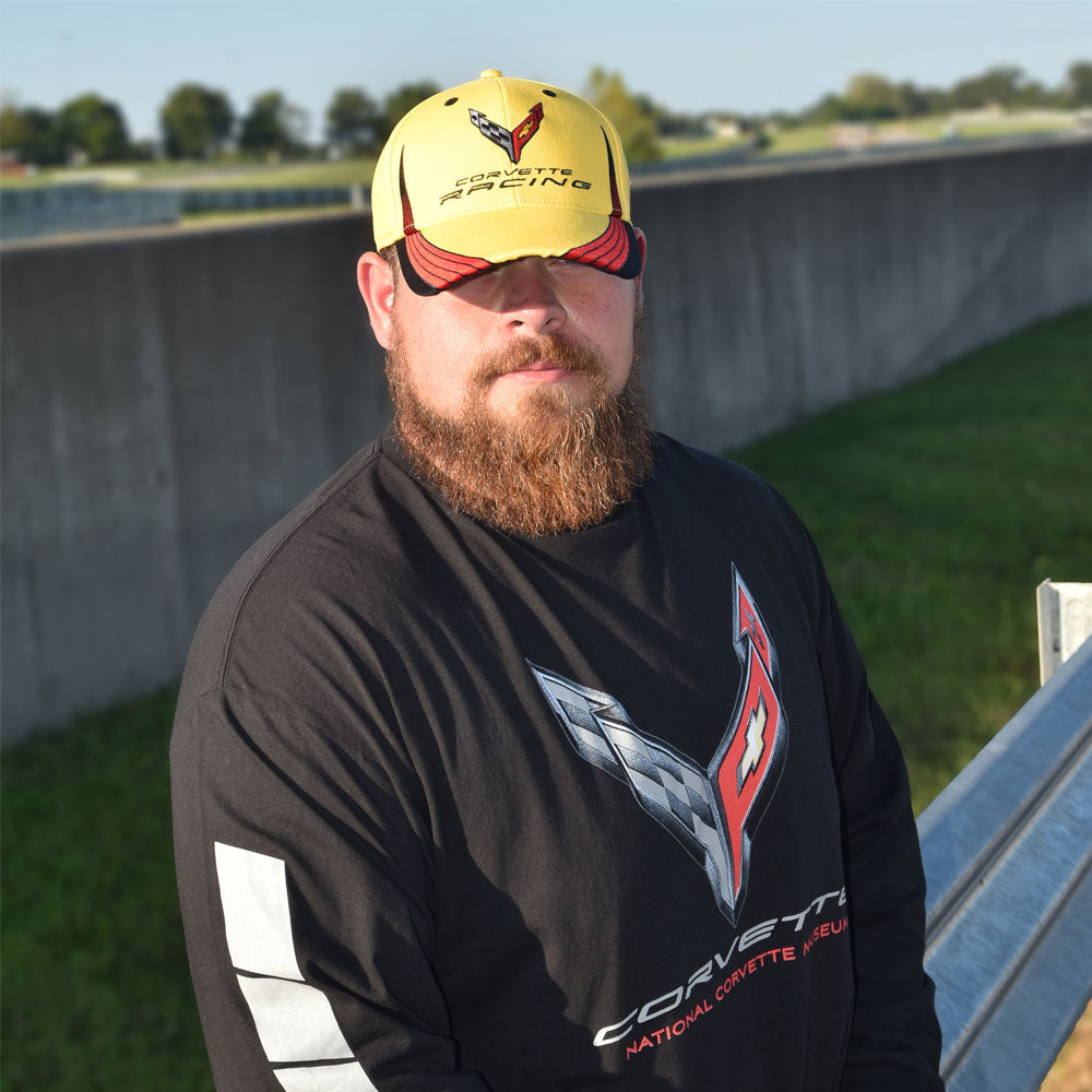 Man wearing the C8 Corvette Racing Cap