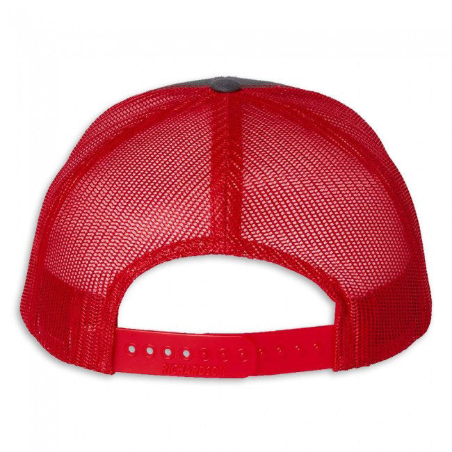 C8 Corvette Racing Mesh Back Charcoal and Red Cap Back