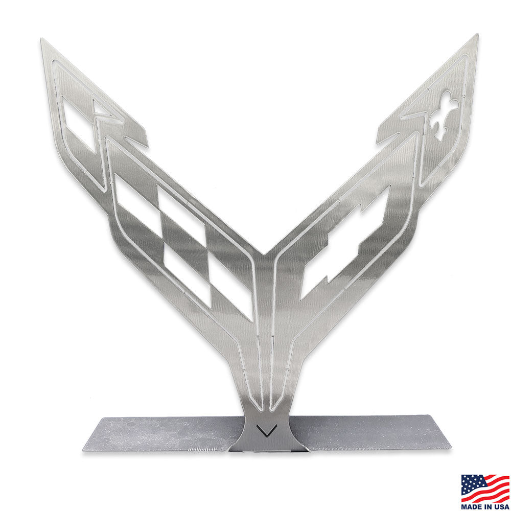 C8 Corvette Steel Desk Emblem