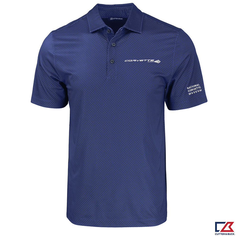 C8 Corvette Stingray Mens Geo Print Polo