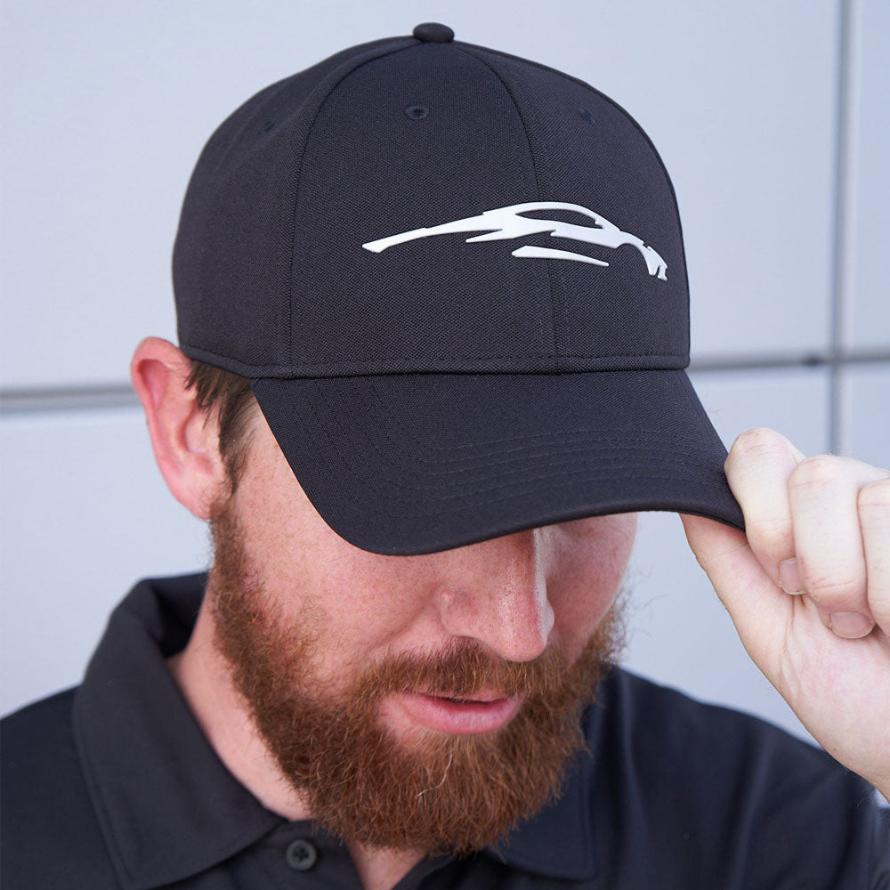 person wearing C8 Corvette TPU Gesture Cap