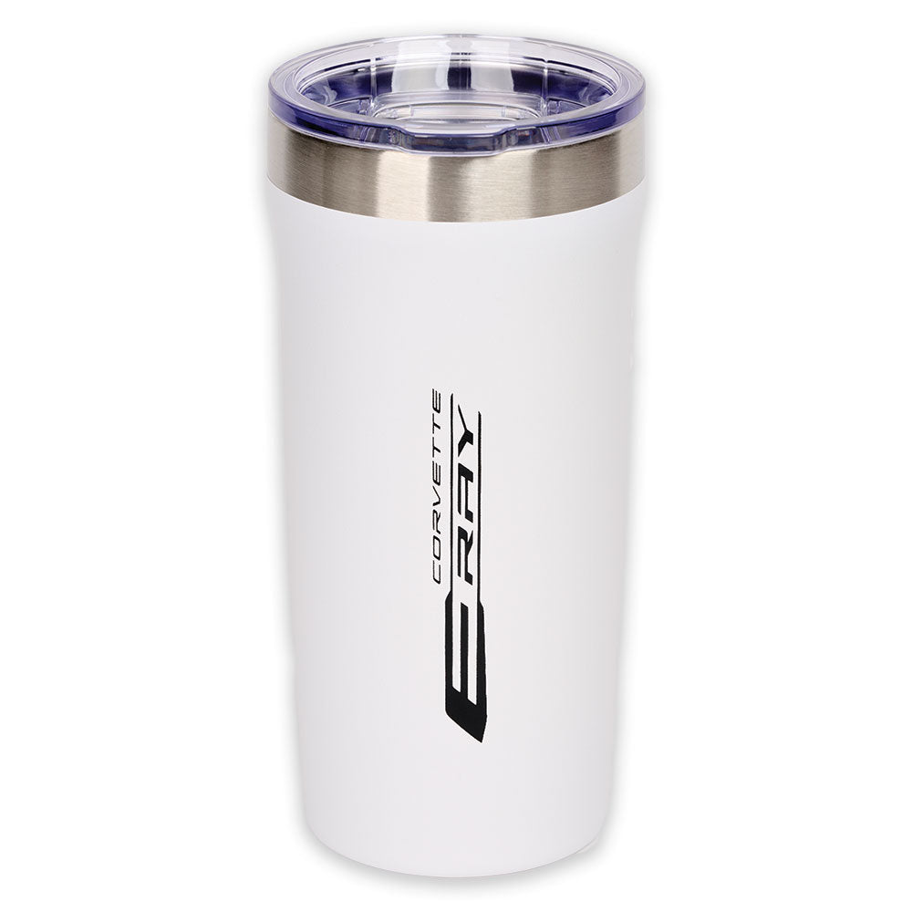 C8 E-Ray Corvette White Tumbler