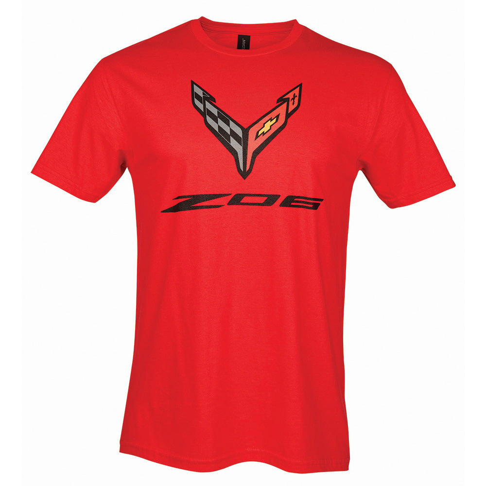 C8 Z06 Corvette Emblem Red Tee