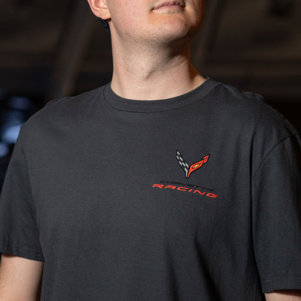 C8R Blurred Track T-shirt Front Chest Design