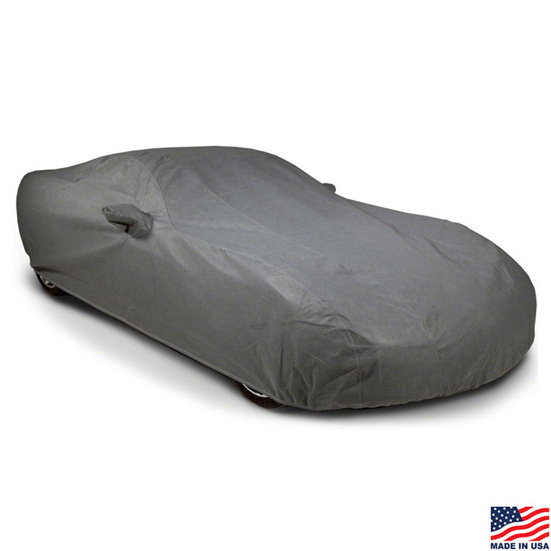 Image of the C4 Corvette Mosom Plus Car Cover shown on a Corvette