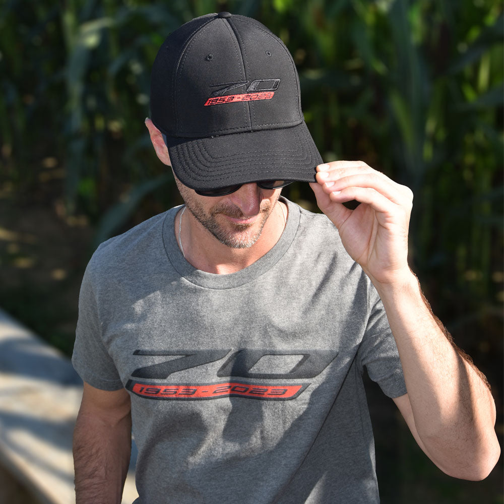 Man wearing the Corvette 70th Anniversary Structured Cap