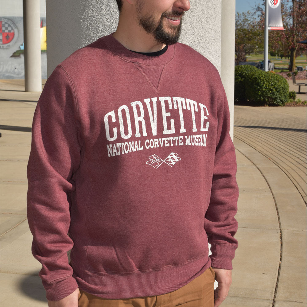 Person wearing the Corvette Carson Heavyweight Crew Sweatshirt