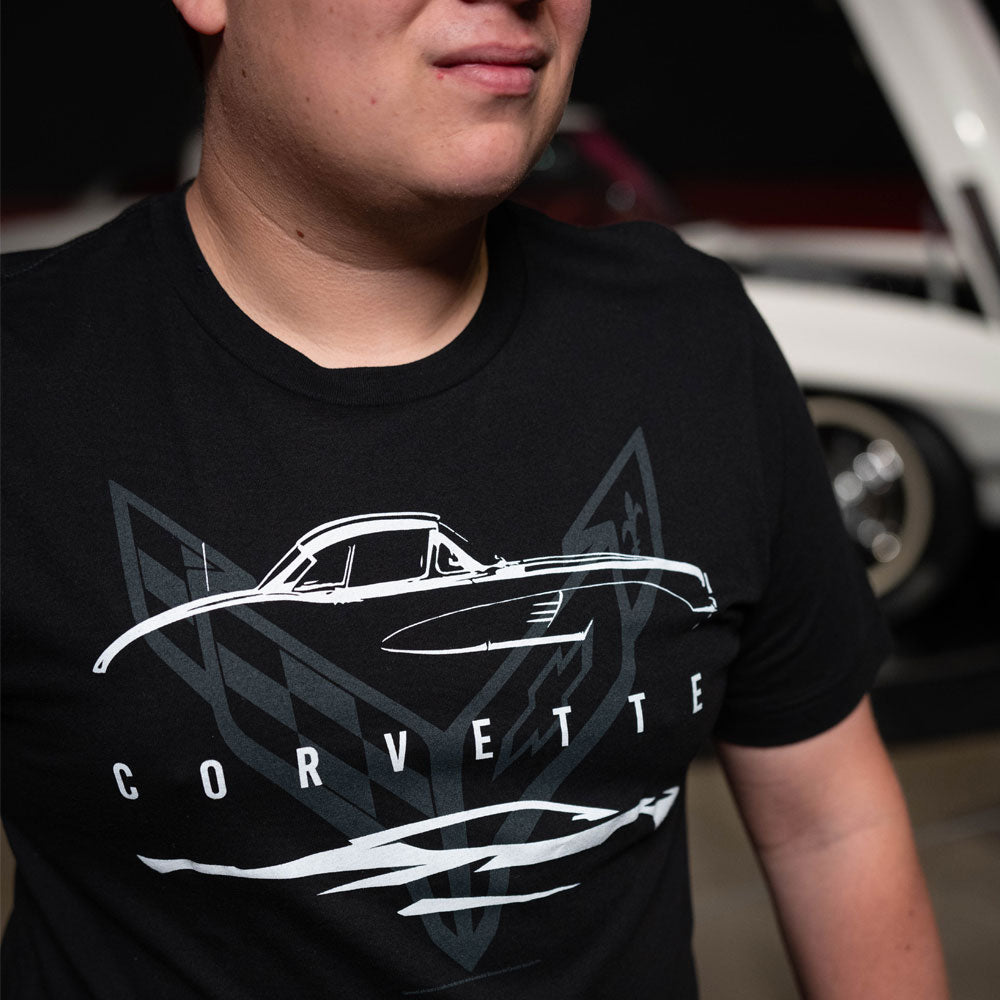 Corvette Classic & Current Black T-shirt