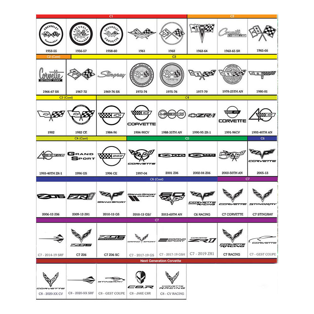 Corvette Crystal Circle Ornament Emblem Choices