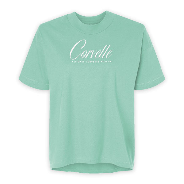 Corvette Ladies High-Low Caribbean Green Top