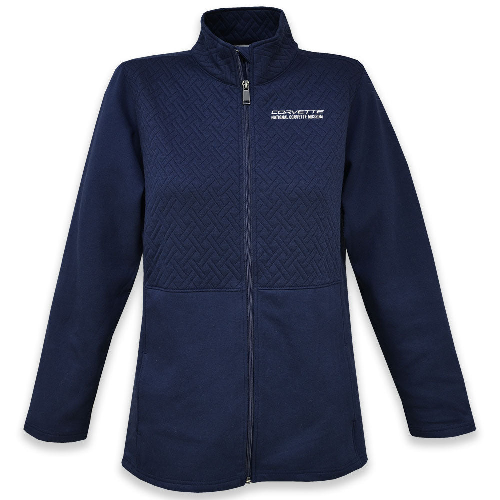 Corvette Ladies Quilted Navy Jacket