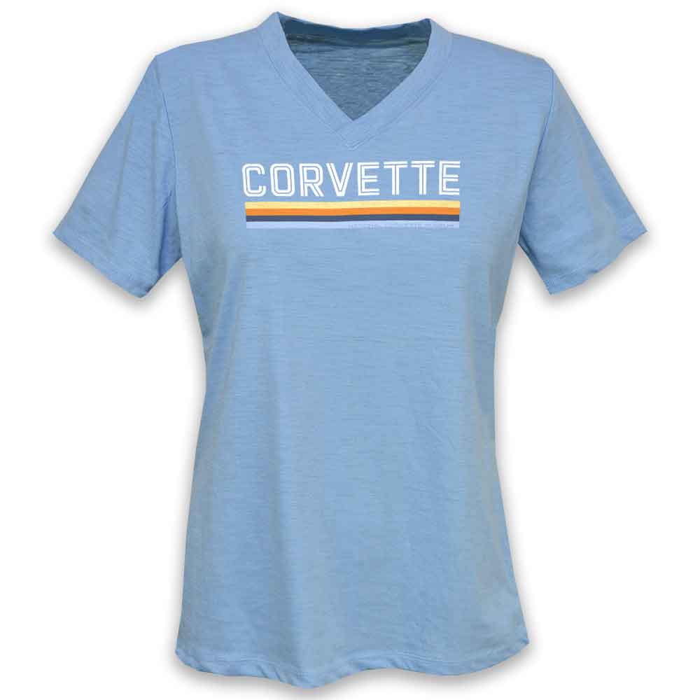 Corvette Ladies Serena Slub V-Neck Top