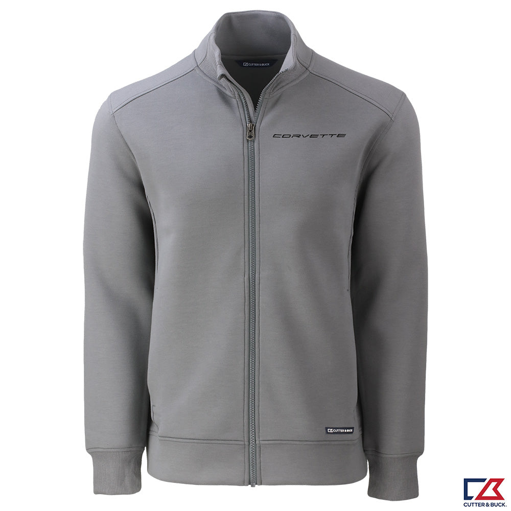 Corvette Mens Full Zip Elemental Gray Jacket