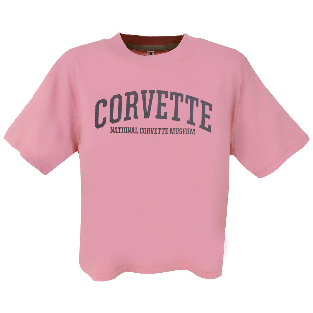 Corvette NCM Ladies Josie Pink Crop Top