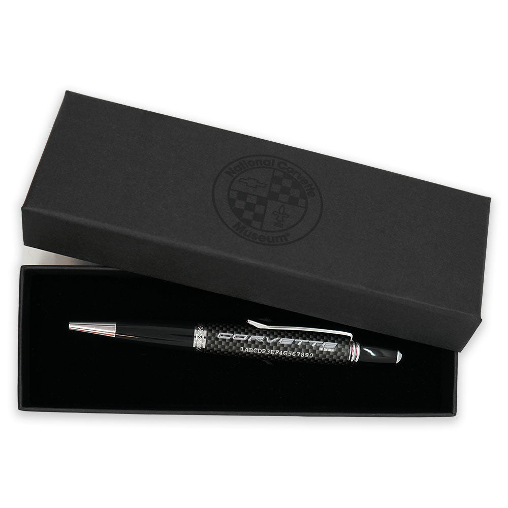 Corvette Personalized Vin Carbon Fiber Material Pen