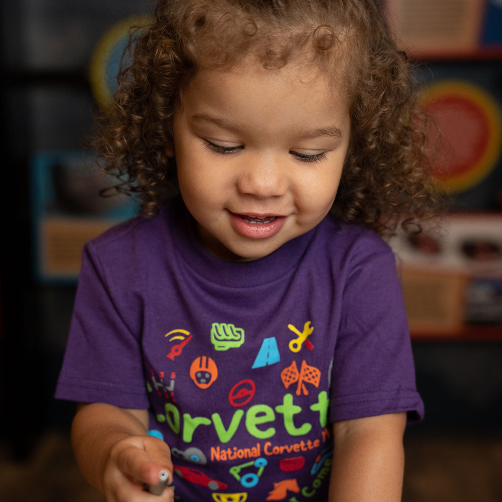 Child wearing the Corvette Ready or Not Toddler T-shirt