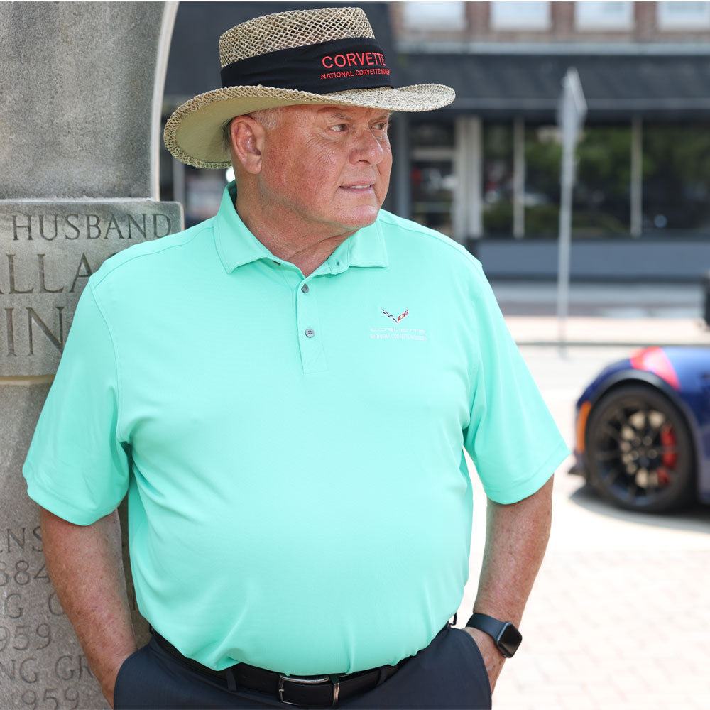Person wearing the NCM Corvette Straw Hat