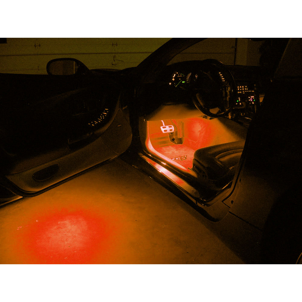 C5 Corvette Footwell & Under Door Puddle LED Kit in Orange