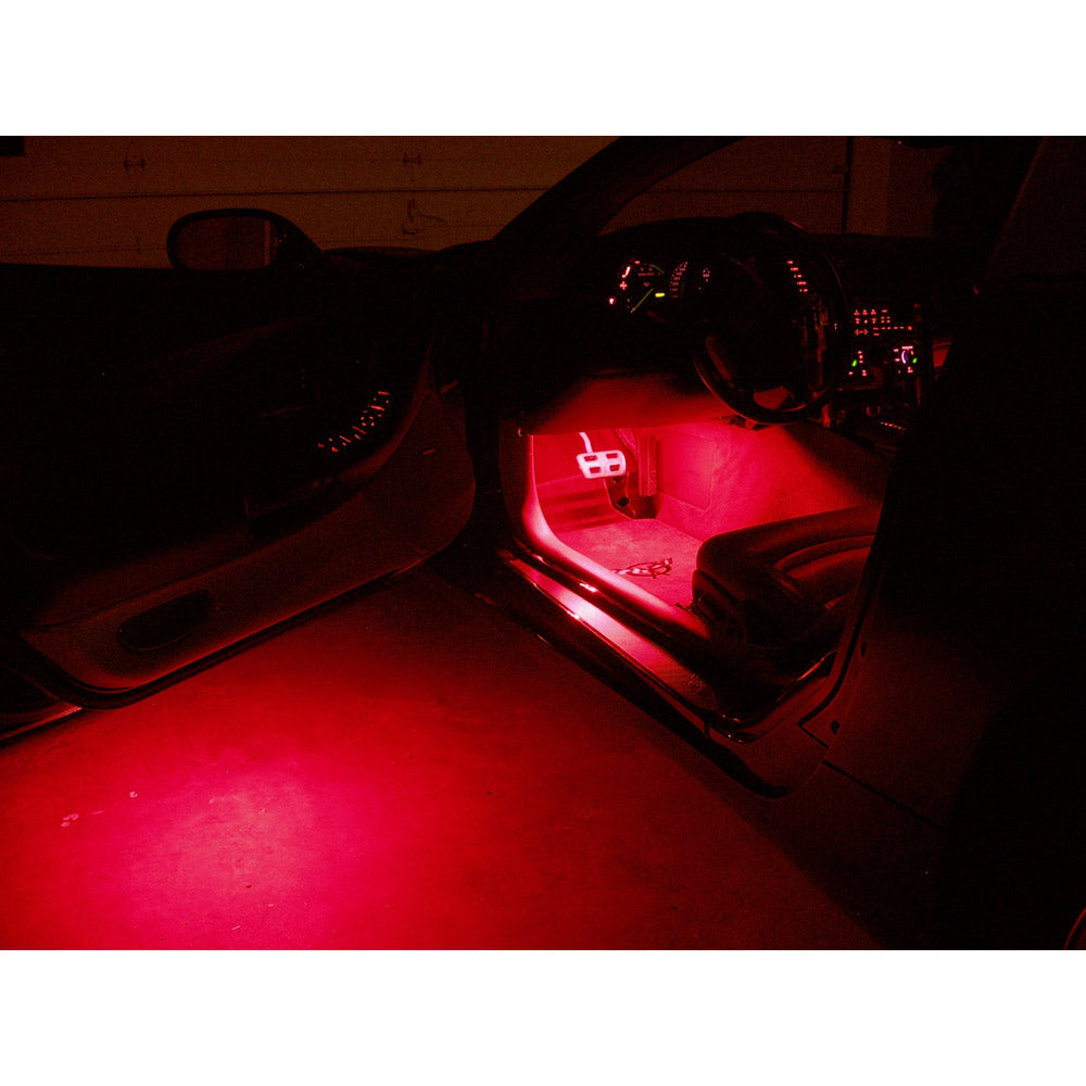 C5 Corvette Footwell & Under Door Puddle LED Kit in Red