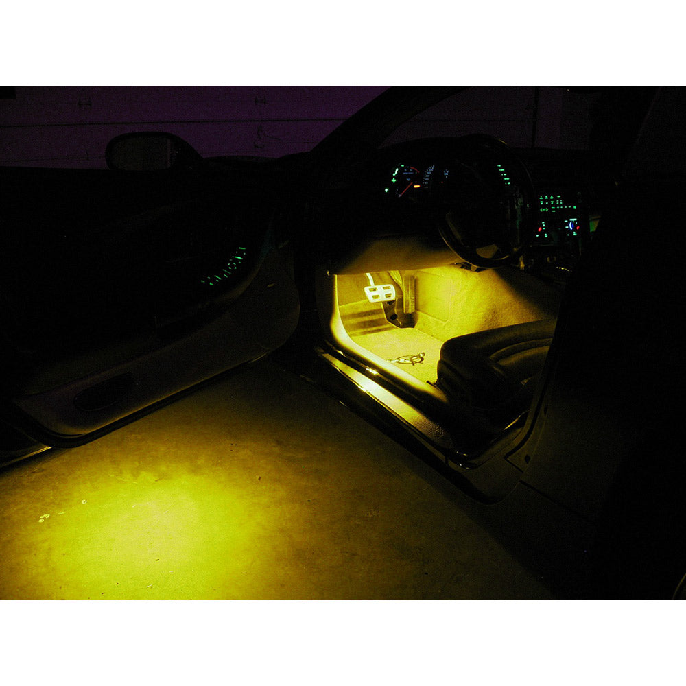 C5 Corvette Footwell & Under Door Puddle LED Kit in Yellow