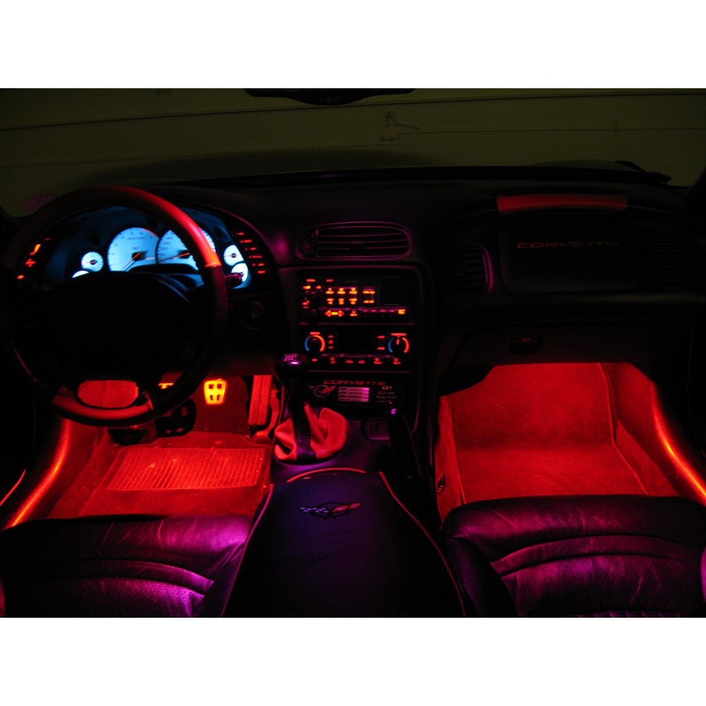 C5 Corvette Footwell LED Lighting Kit in Red
